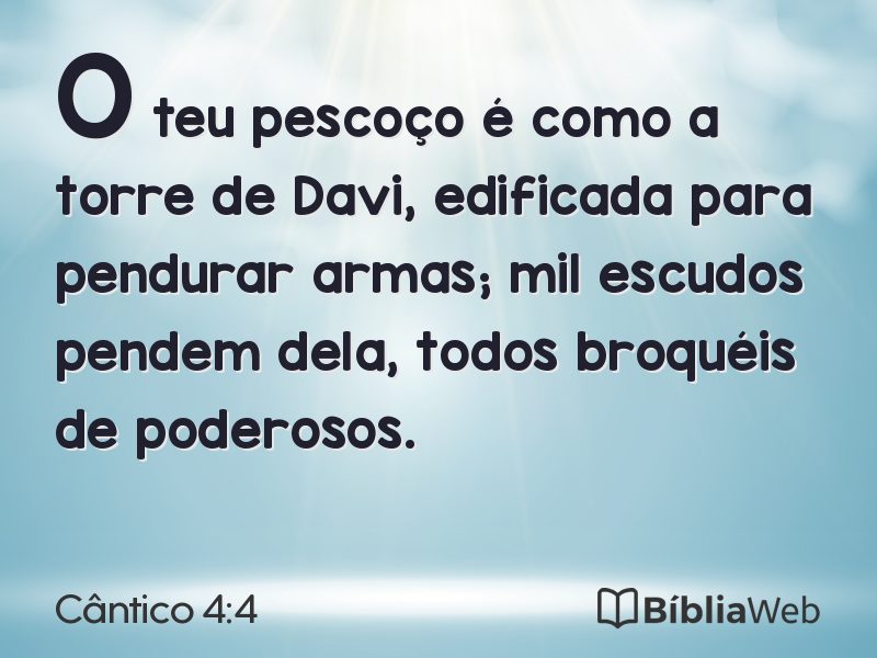 Cântico 4:4 em imagem para compartilhar