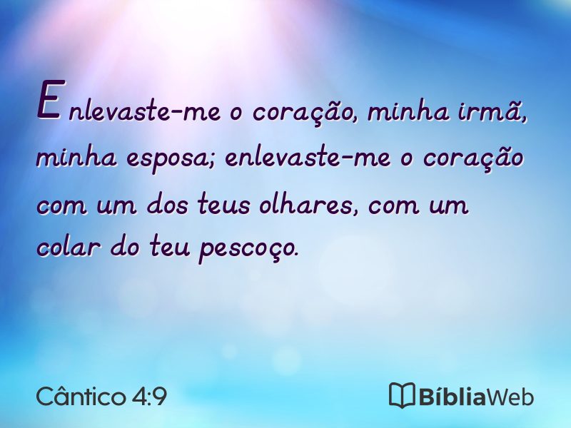 Cântico 4:9 em imagem para compartilhar