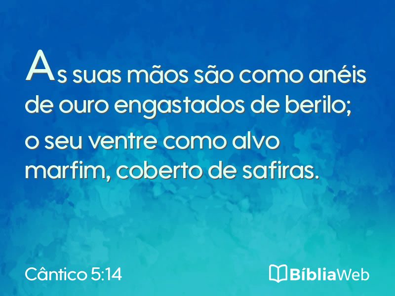 Cântico 5:14 em imagem para compartilhar