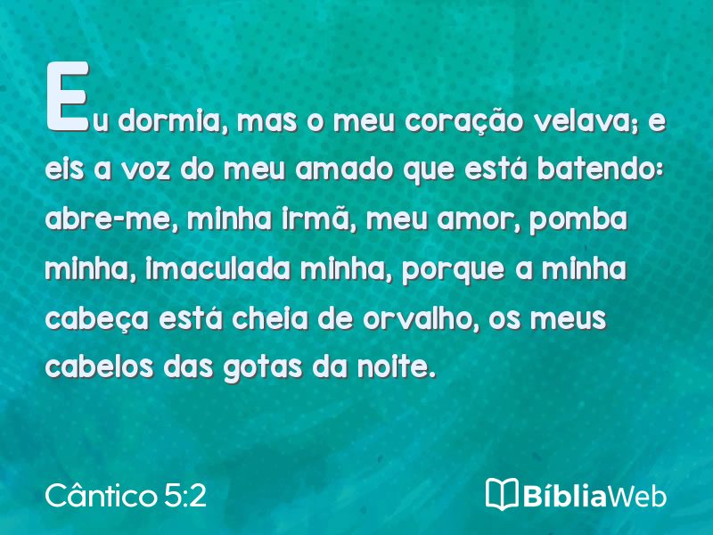 Cântico 5:2 em imagem para compartilhar