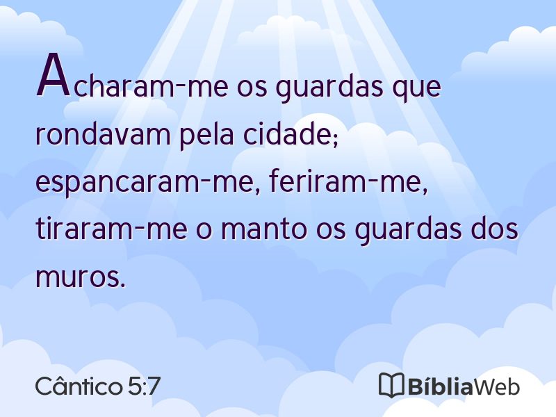 Cântico 5:7 em imagem para compartilhar