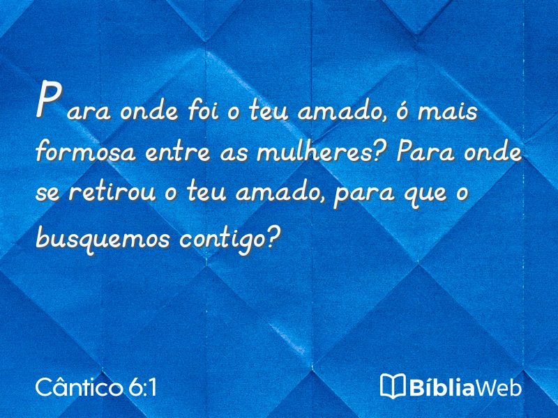 Cântico 6:1 em imagem para compartilhar