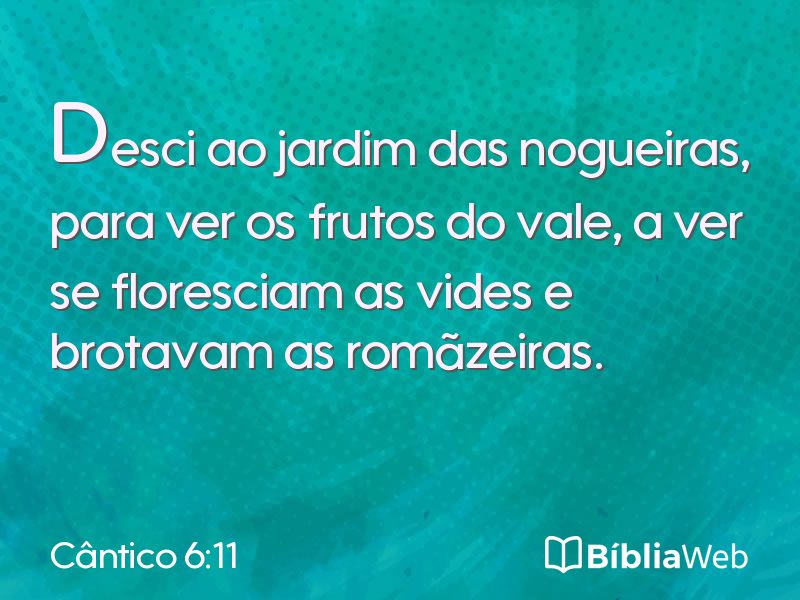 Cântico 6:11 em imagem para compartilhar