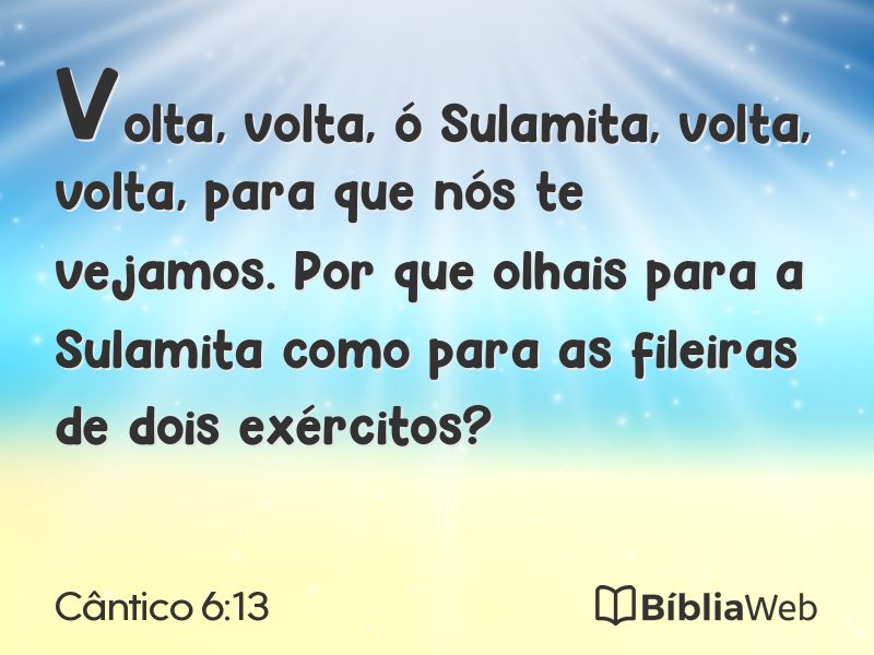 Cântico 6:13 em imagem para compartilhar