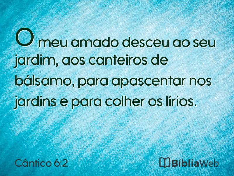 Cântico 6:2 em imagem para compartilhar