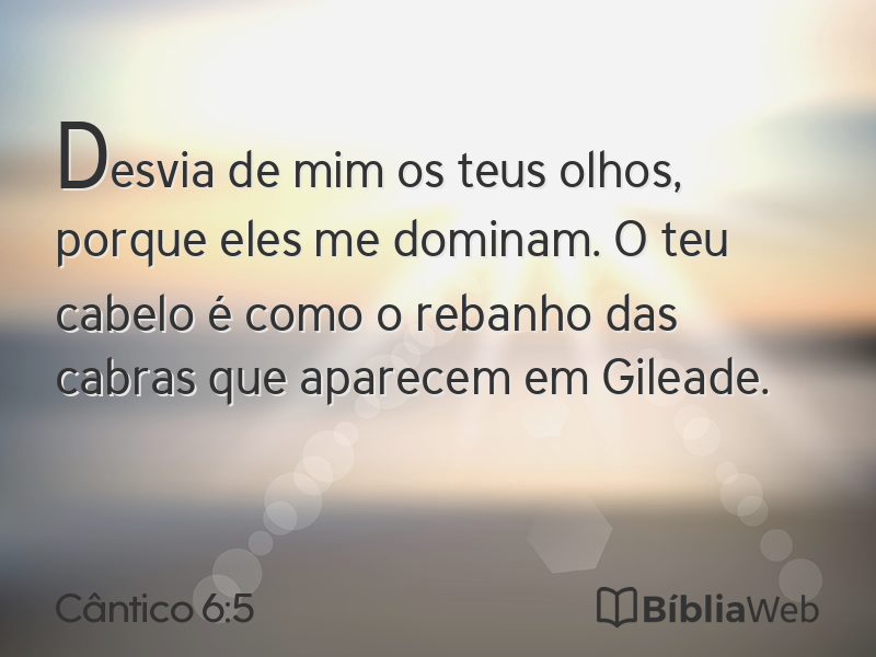 Cântico 6:5 em imagem para compartilhar