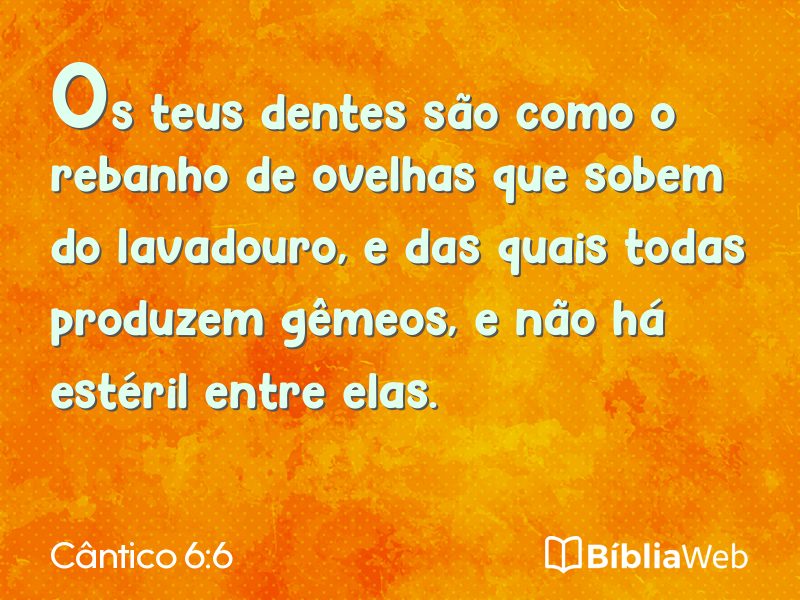 Cântico 6:6 em imagem para compartilhar