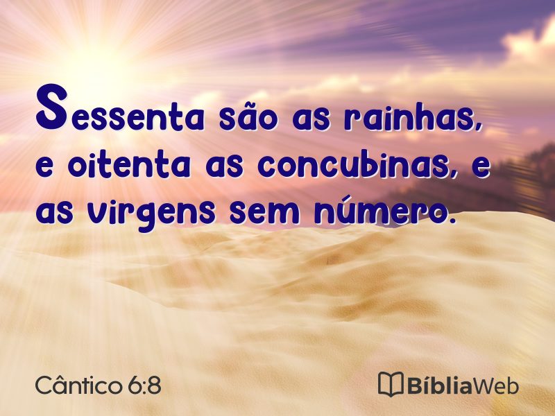 Cântico 6:8 em imagem para compartilhar