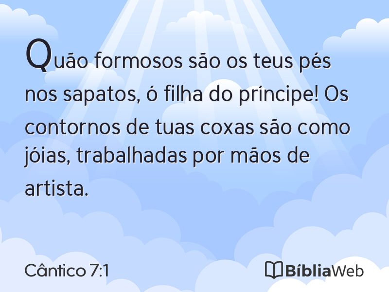 Cântico 7:1 em imagem para compartilhar