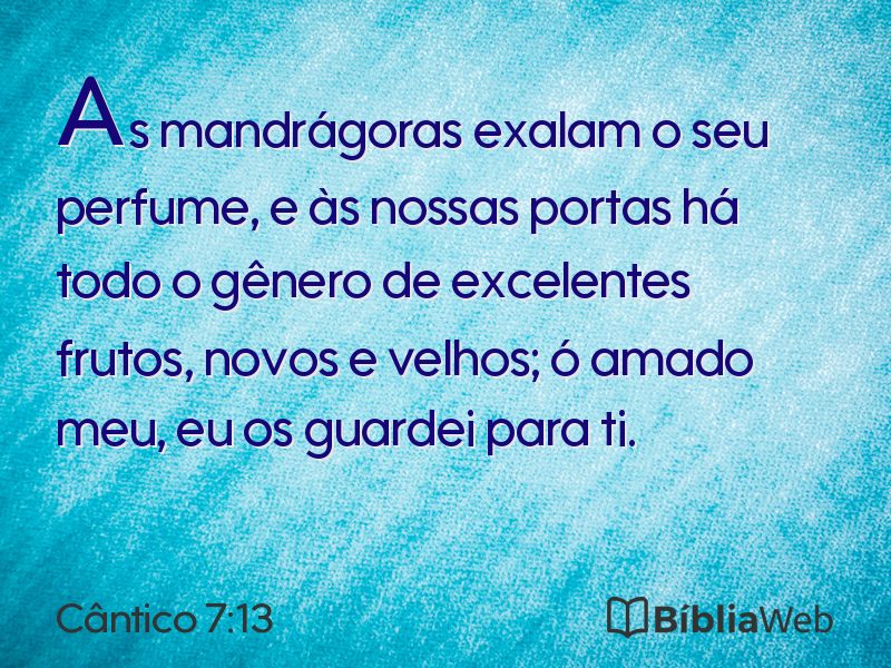 Cântico 7:13 em imagem para compartilhar