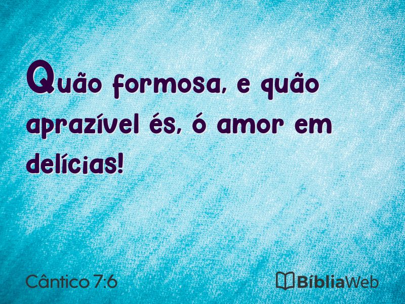 Cântico 7:6 em imagem para compartilhar