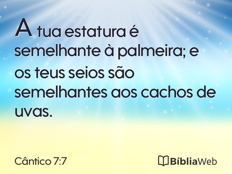 Cântico 7:7 em imagem para compartilhar