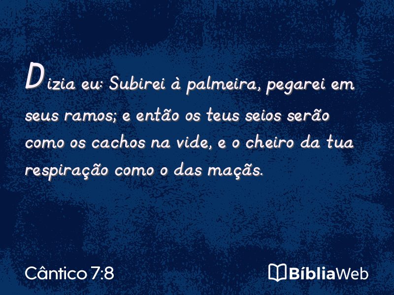 Cântico 7:8 em imagem para compartilhar