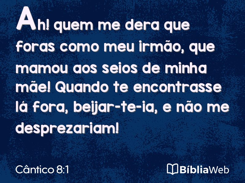 Cântico 8:1 em imagem para compartilhar