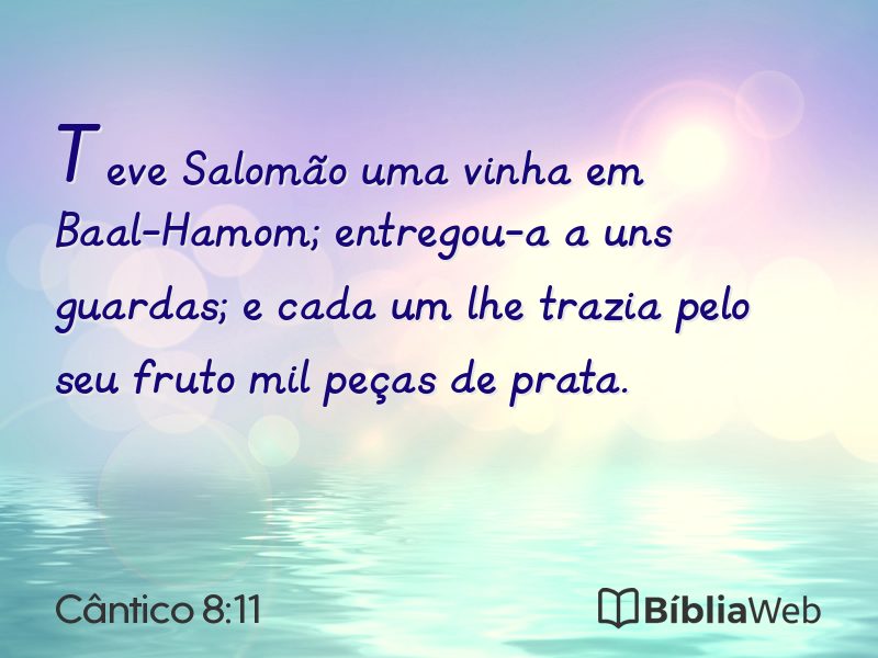 Cântico 8:11 em imagem para compartilhar