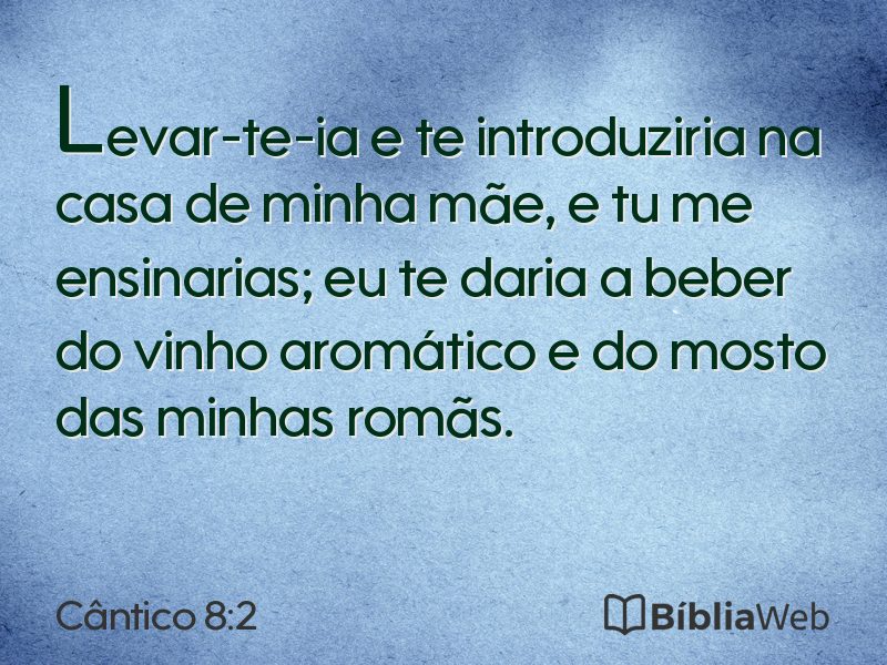 Cântico 8:2 em imagem para compartilhar