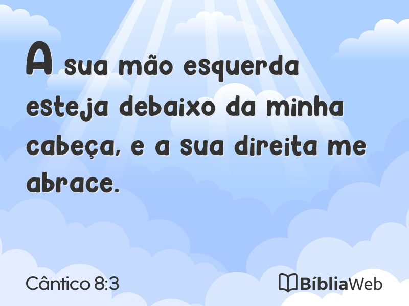 Cântico 8:3 em imagem para compartilhar
