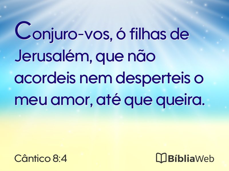 Cântico 8:4 em imagem para compartilhar