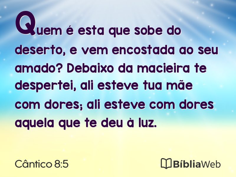 Cântico 8:5 em imagem para compartilhar