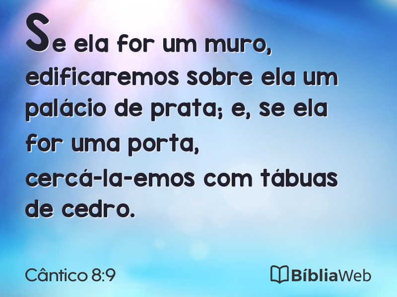 Cântico 8:9 em imagem para compartilhar