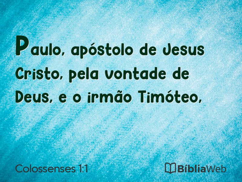 Colossenses 1:1 em imagem para compartilhar