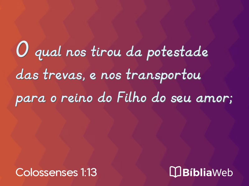 Colossenses 1:13 em imagem para compartilhar
