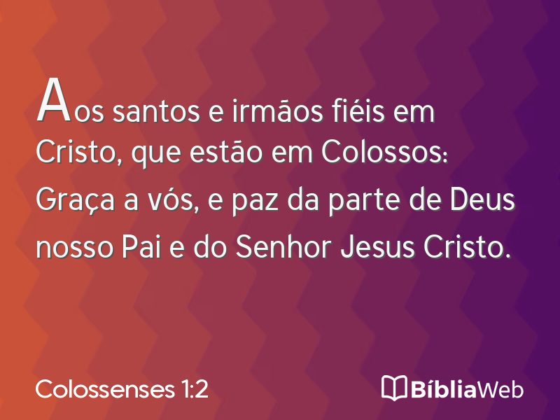 Colossenses 1:2 em imagem para compartilhar