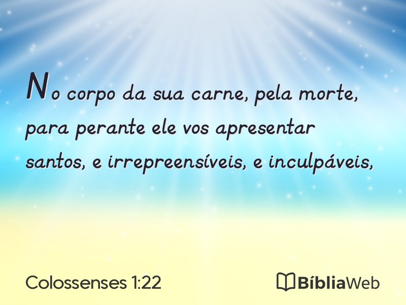 Colossenses 1:22 em imagem para compartilhar