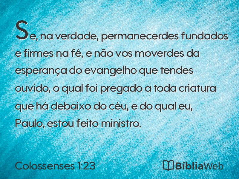 Colossenses 1:23 em imagem para compartilhar