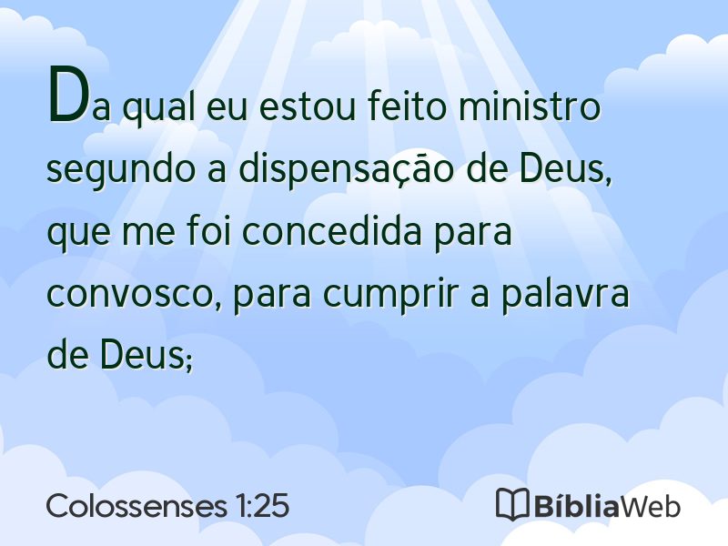 Colossenses 1:25 em imagem para compartilhar