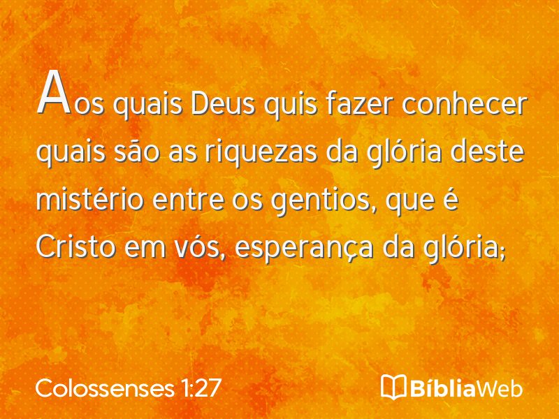 Colossenses 1:27 em imagem para compartilhar