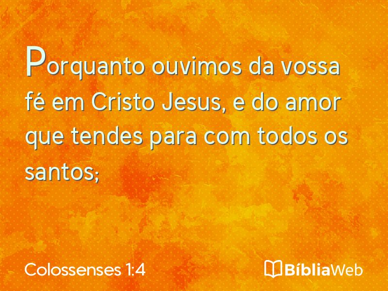 Colossenses 1:4 em imagem para compartilhar