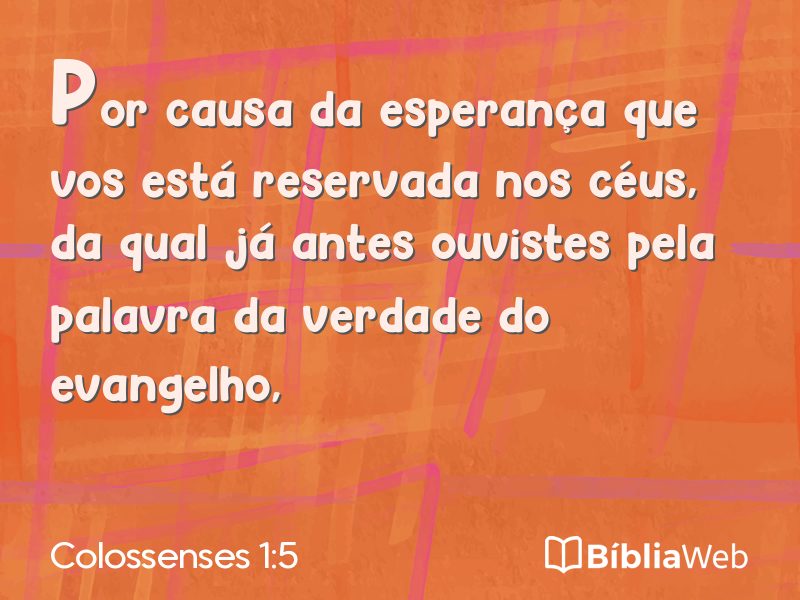 Colossenses 1:5 em imagem para compartilhar