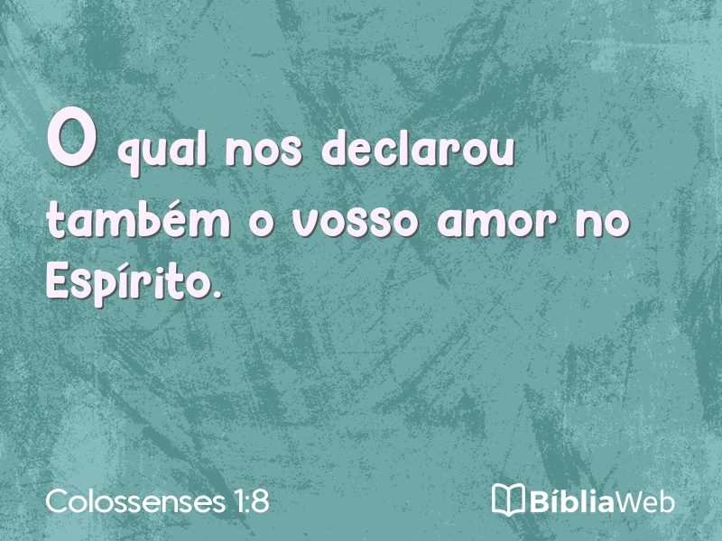 Colossenses 1:8 em imagem para compartilhar