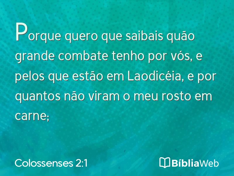 Colossenses 2:1 em imagem para compartilhar