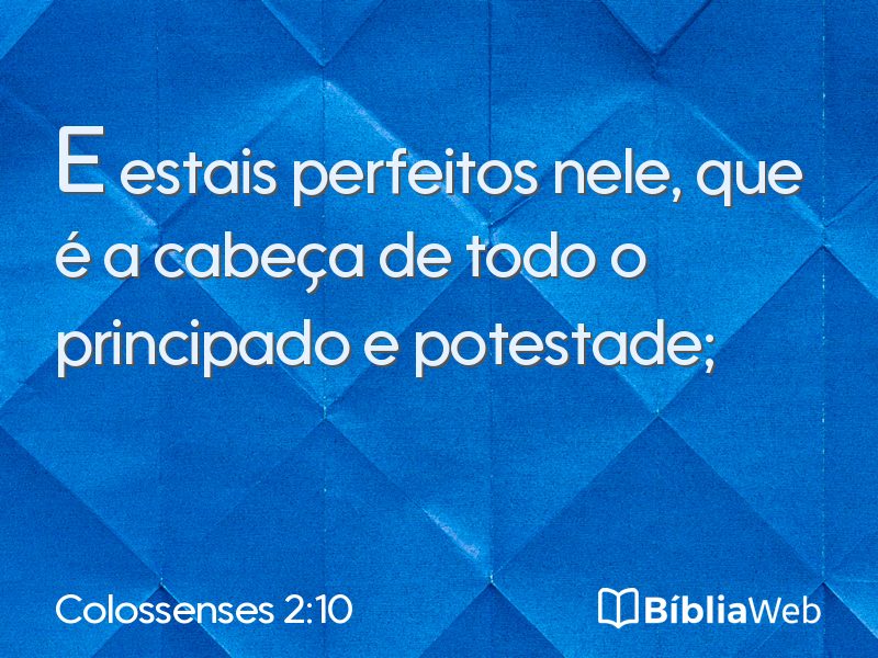 Colossenses 2:10 em imagem para compartilhar