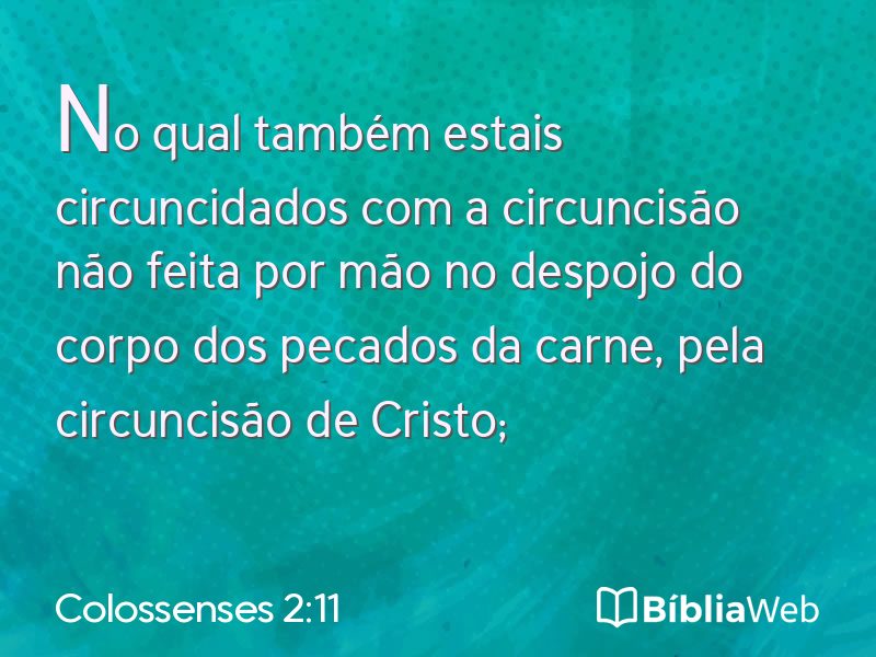 Colossenses 2:11 em imagem para compartilhar