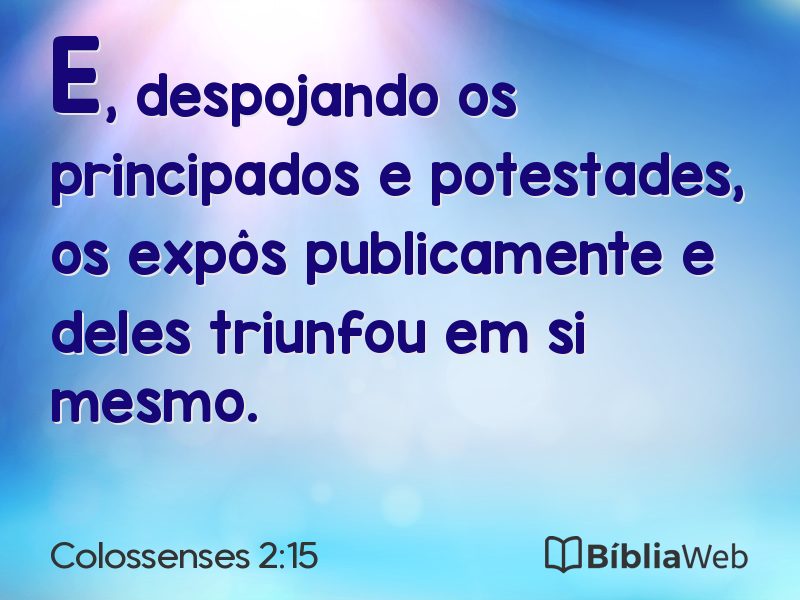 Colossenses 2:15 em imagem para compartilhar