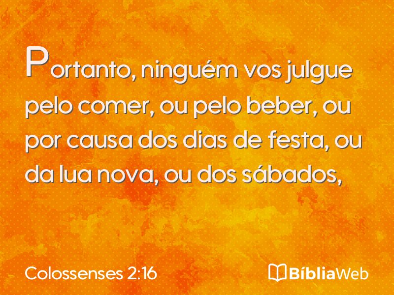 Colossenses 2:16 em imagem para compartilhar