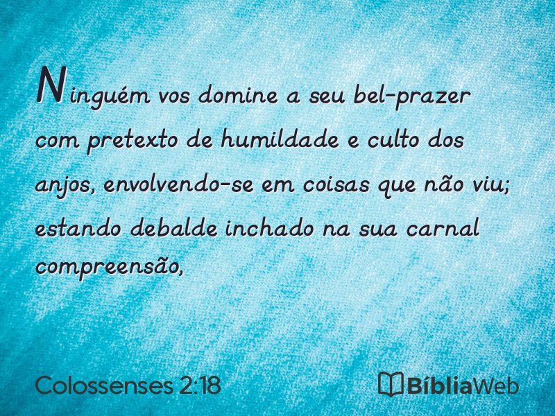 Colossenses 2:18 em imagem para compartilhar
