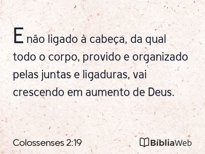 Colossenses 2:19 em imagem para compartilhar