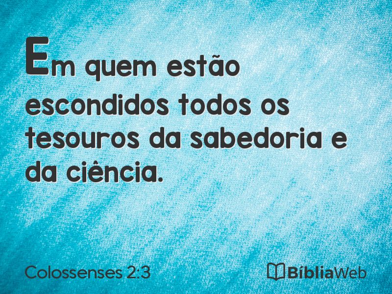 Colossenses 2:3 em imagem para compartilhar