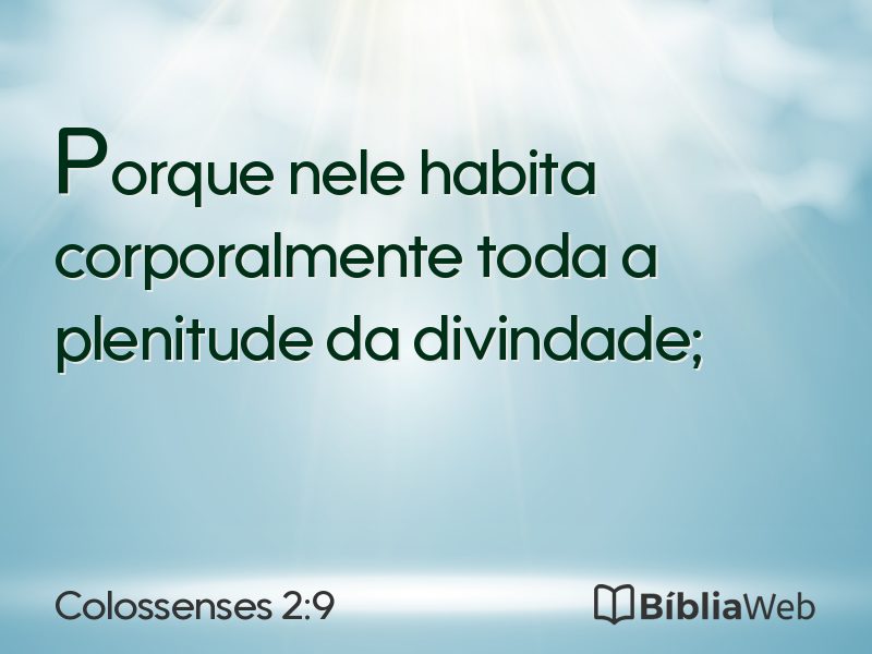 Colossenses 2:9 em imagem para compartilhar