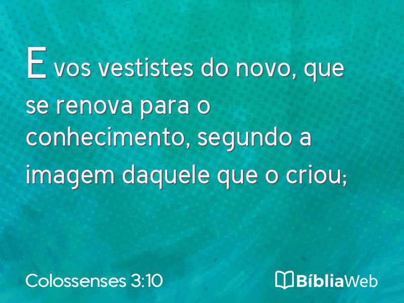 Colossenses 3:10 em imagem para compartilhar