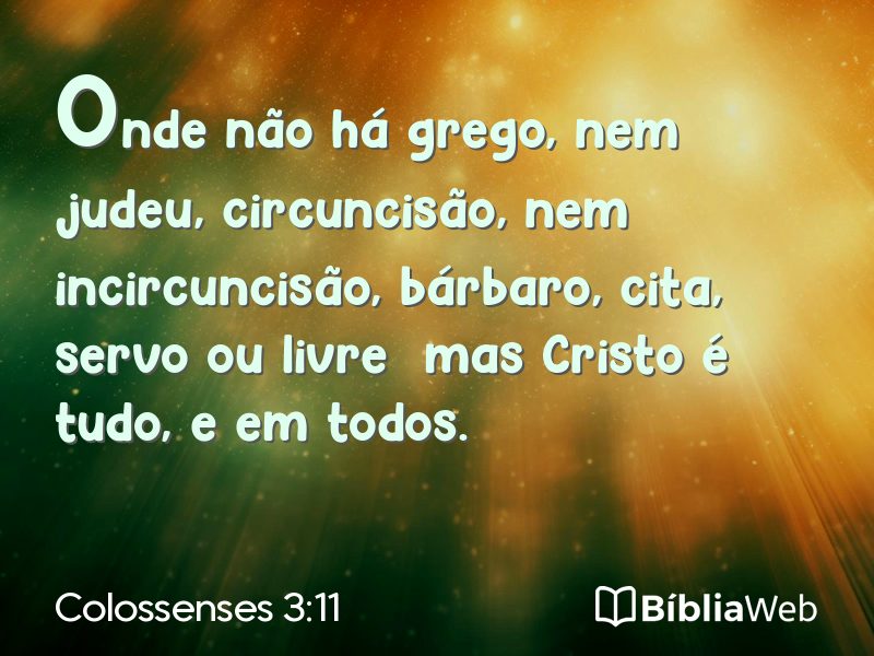 Colossenses 3:11 em imagem para compartilhar