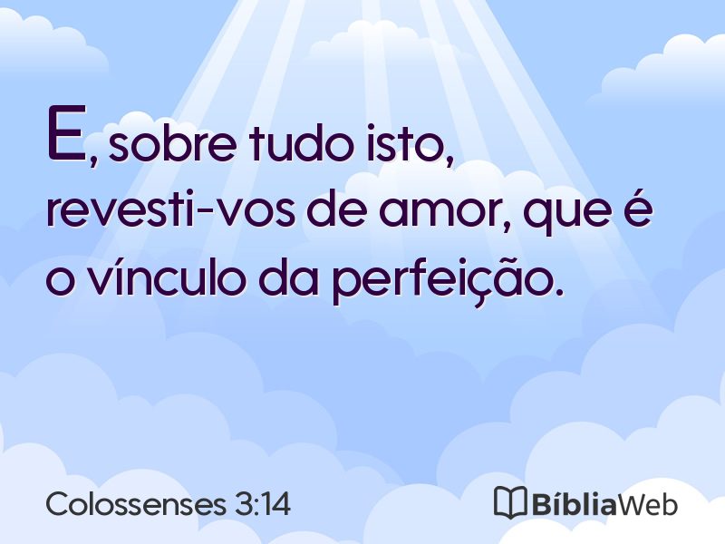 Colossenses 3:14 em imagem para compartilhar