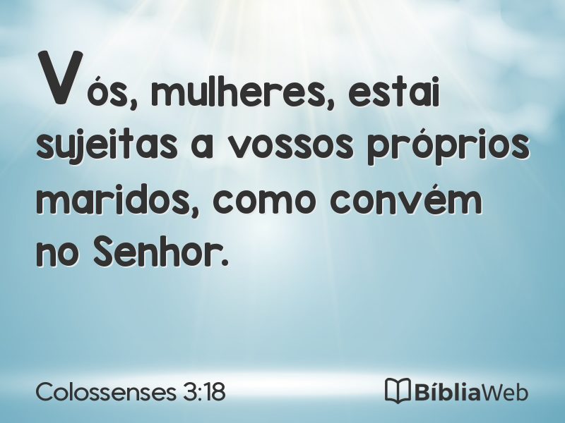 Colossenses 3:18 em imagem para compartilhar