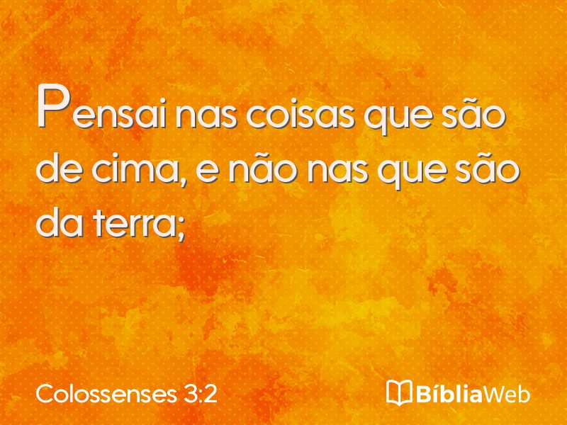 Colossenses 3:2 em imagem para compartilhar