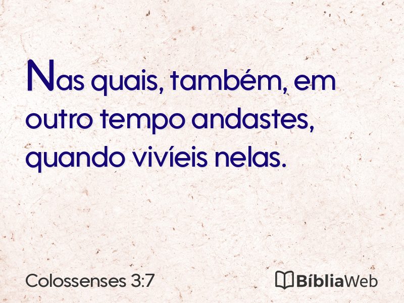 Colossenses 3:7 em imagem para compartilhar