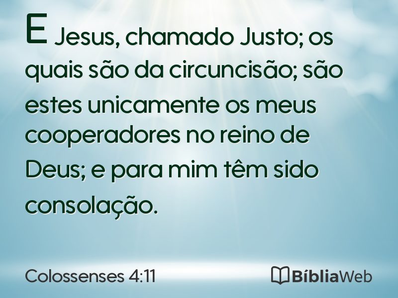 Colossenses 4:11 em imagem para compartilhar